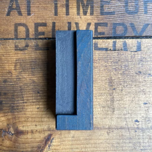 Vintage Printers Block Letterpress Type Wooden Printing Letter 6.7 cm L