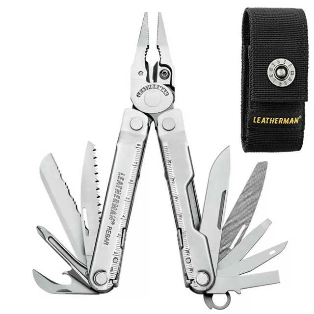 Leatherman Rebar Stainless Steel Multi-Tool + Nylon Sheath