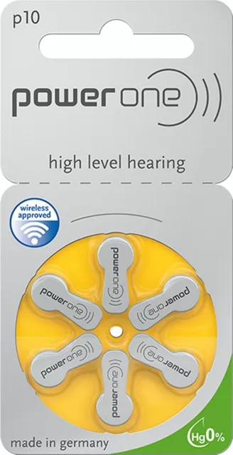 60 x Varta Power One Hörgerätebatterien P10 PowerOne PR70 10 Blister