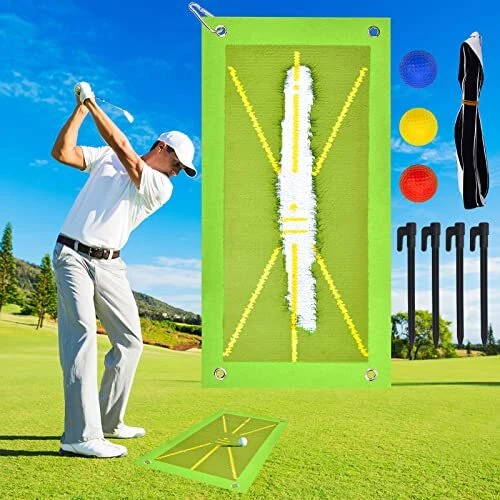 Vibbang Tapis de Frappe de Golf Analyse Le Chemin de Swing et la Posture de F...