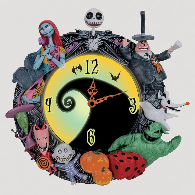 DISNEY NIGHTMARE BEFORE Christmas GlowInTheDark Wall Clock Bradford