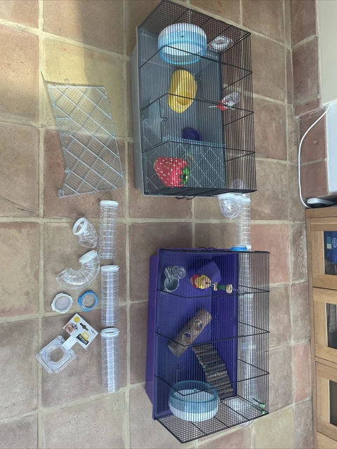 hamster/gerbil cage with accessories