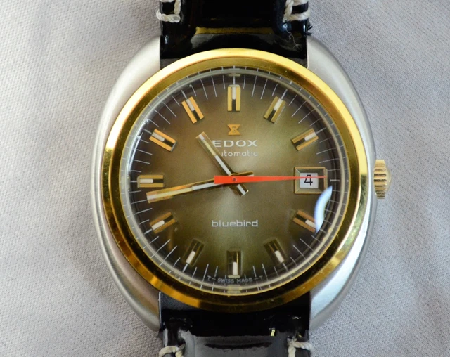 VINTAGE EDOX BLUEBIRD Automatic Mens Wrist Watch 200354 249.99 PicClick