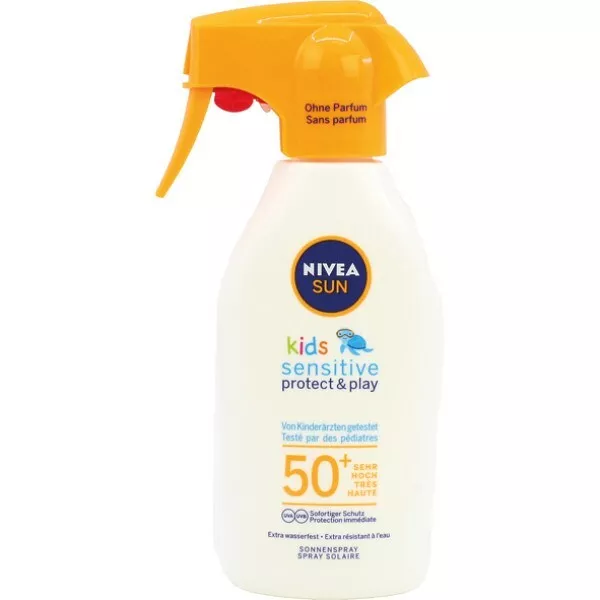 3x 300ml Sonnenspray * Sensitive * Nivea Sun Kids * ohne Parfüm * Für Kinder *