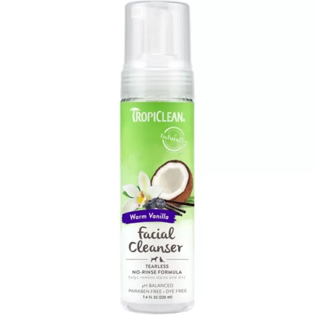 TropiClean Waterless Facial Cleanser 220ml - For Pets