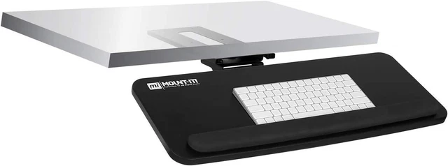 Adjustable under Desk Keyboard Tray, Ergonomic Computer Keyboard and Mouse Platf