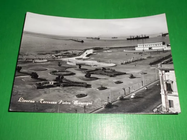 Cartolina Livorno - Terrazza Pietro Mascagni 1950