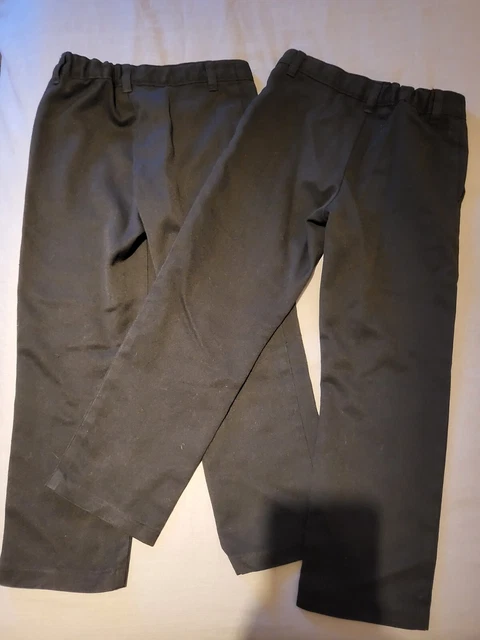 Pantaloni scuola neri - 2 paia, età 4-5 anni, buon suono pulito condizioni usati