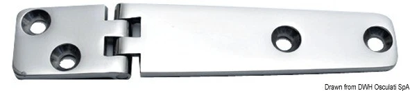 Charnière Rectangulaire 141x29 MM Marque Osculati 38.863.40