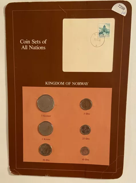 Coin Sets Of All Nations **Kingdom of Norway** Franklin Mint 1982 NEW      #7299