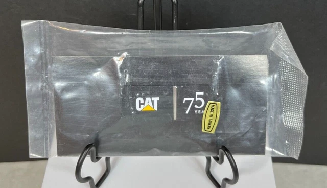 CAT Caterpillar Logo Trademark 75 Year Plastic Tack Back Hat/Lapel Pin