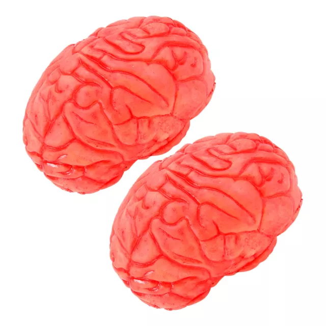 2 Pcs Red Emulsion Simulation of Human Organs Fake Brains Broken Body Parts