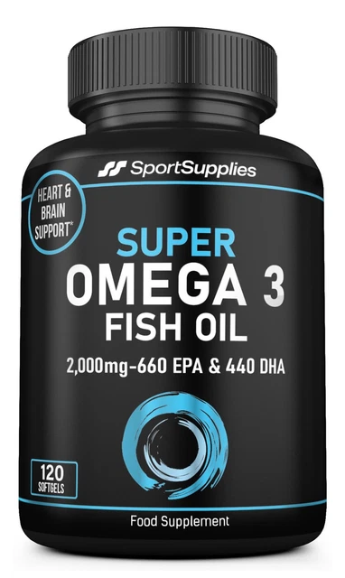 OMEGA 3 FISH Oil Capsules High Strength - 2,000mg Daily Serving - 33:22 ...