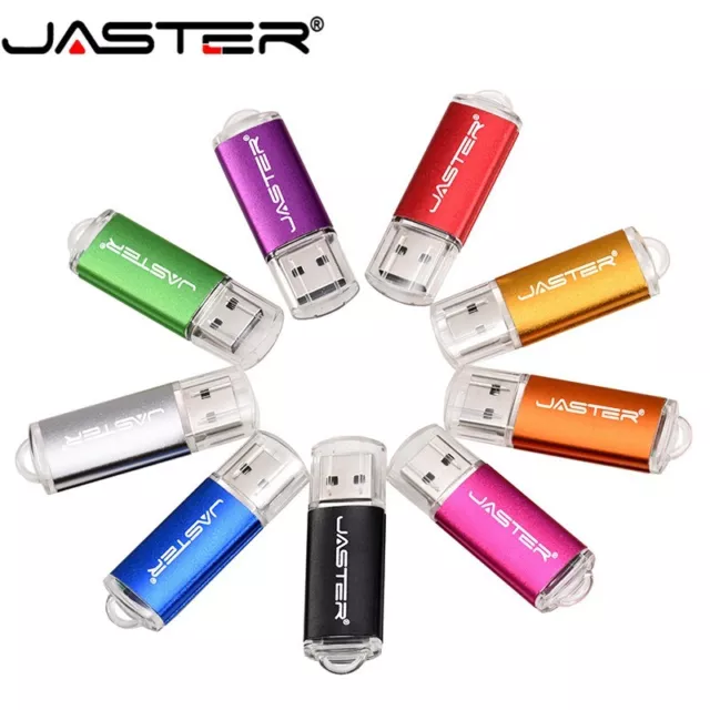 JASTER Mini clé USB 2.0 en métal 4GB 8GB 16GB 32GB 64GB 128GB Lecteur flash