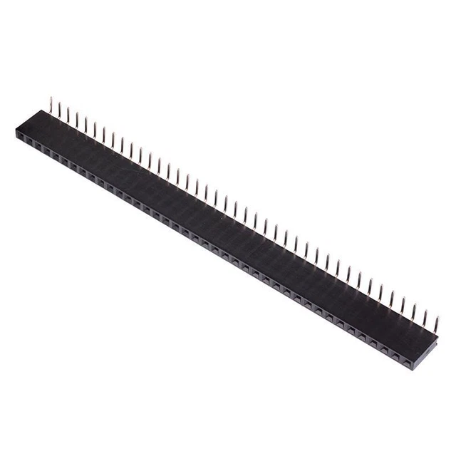 25 x 40-Way Single Row Right Angle PCB Socket 2.54mm