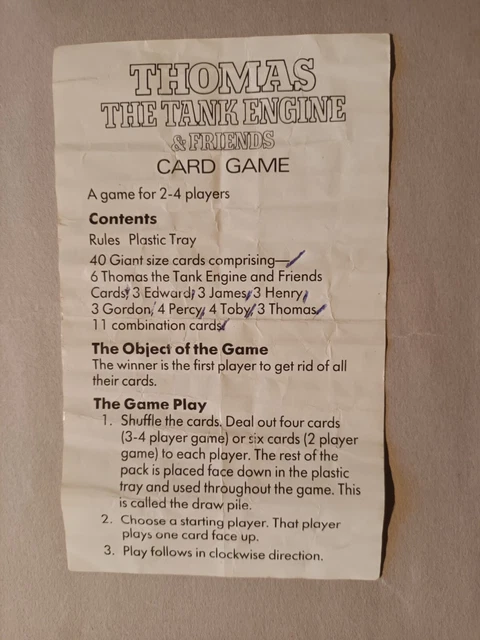 VINTAGE WADDINGTONS CARD Game - Thomas the Tank Engine - Complete ...