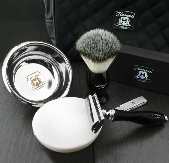 Luxury Complete Traditional Wet Shaving Kit with Safety Razor and Shave Brush 3