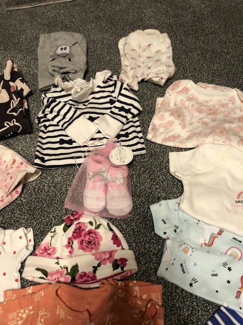 GIRLS BABY CLOTHES BUNDLE newborn-6/12 months ex Cond