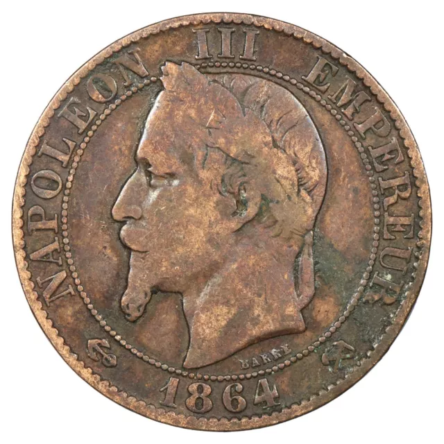 France Napoleon III 5 centimes 1864 K Bordeaux Bronze - F.117/13 Gad.155 KM.797