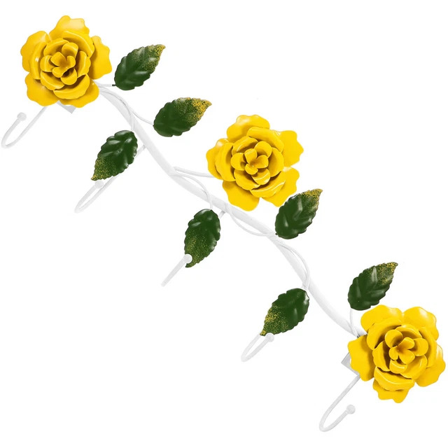 Ganchos de almacenamiento de pared con forma de flor para el hogar oficina oficina estante abrigo de pared colgante