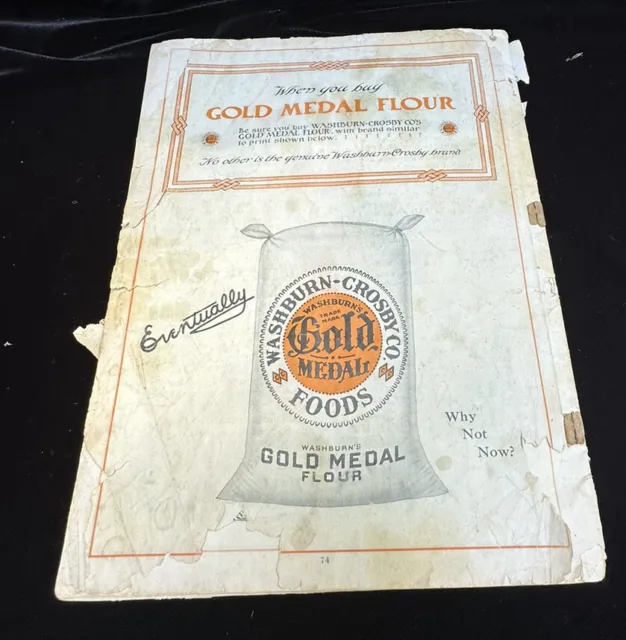 Original 1917 Washburn Crosby Gold Medal Flour Cook Book Advertising- S34