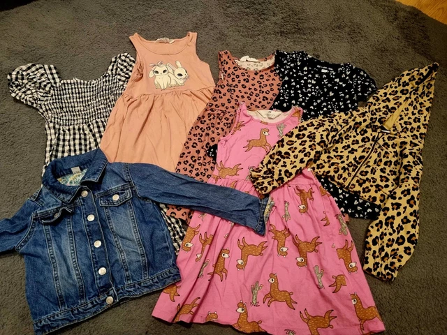 Girls clothes bundle for spring and summer, dress jumpsuit age 3-4 and 4-5