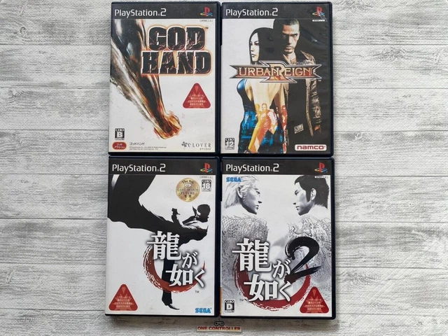 SONY PS2 God Hand  & Urban Reign & Ryu ga Gotoku 1 & 2 set  from Japan