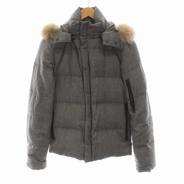 [Japan Used Fashion] Theory Cosmo Edmond-D Down Jacket Fur Hooded Outer 36 Gray