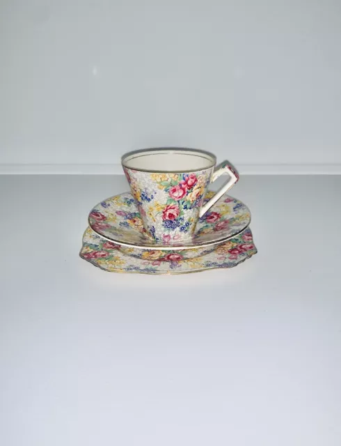 Royal Winton, Grimwades - Spring, chintz / all over floral tea trio