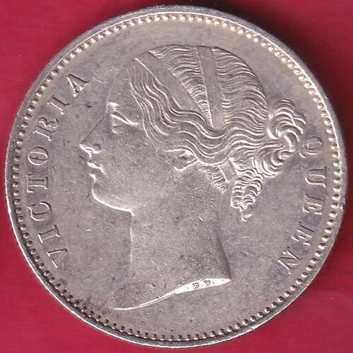 East India Company 1840 Divided Legend Victoria Queen 1 Rupee Silver Coin#E90