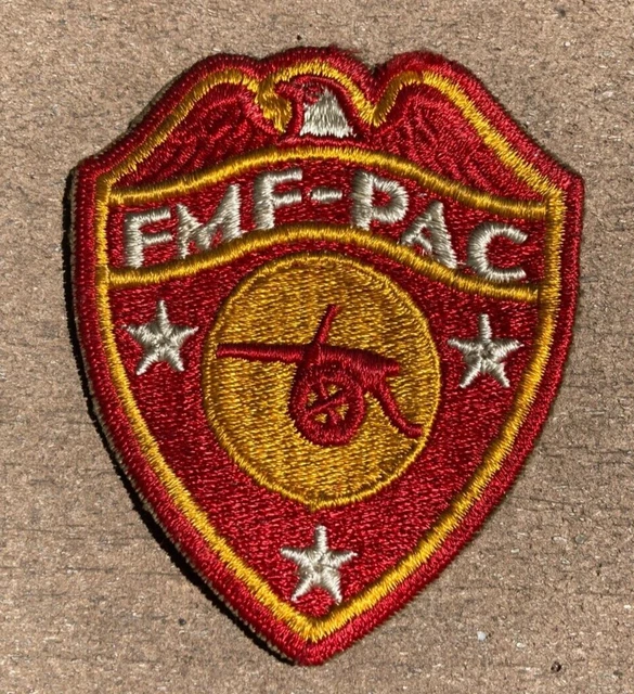 Usmc Pac WW2 US MARINE Corps USMC FMF-PAC Artillery Shoulder Patch Insignia EUR ...