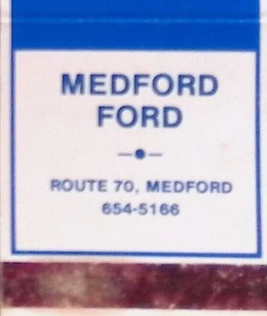 Medford Ford New Jersey NJ "Better Ideas For The '80s" Matchbook Cover