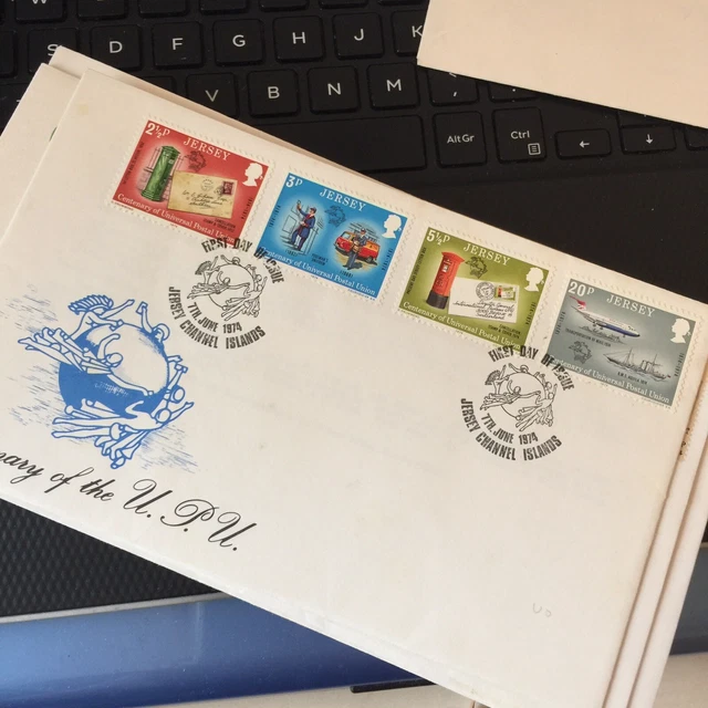 Jersey Stamps "Centenary of the U.P.U." First Day Cover 1974 Unaddressed FDC 2