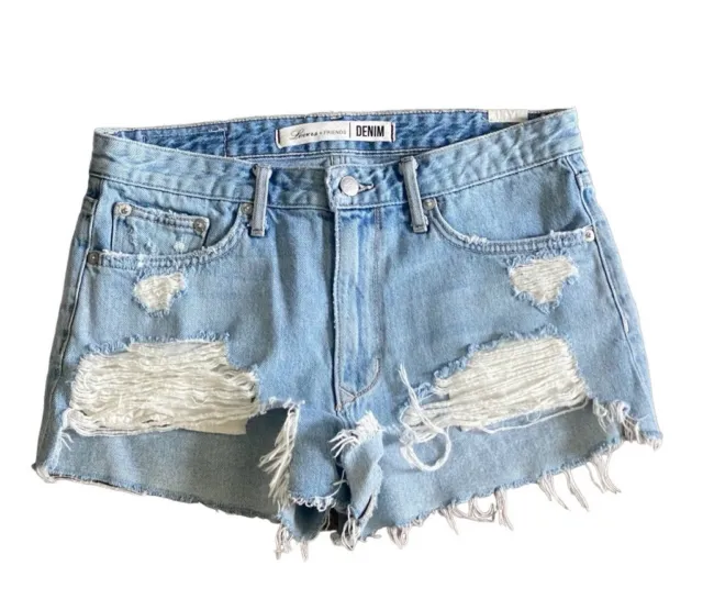Revolve Lovers + Friends Jack High Rise Distressed Cut Off Shorts Size 28