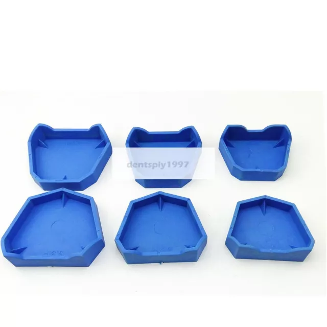 3 Size Dental Lab Former Mold Tray Plaster Model Base Silicone Rubber Notches