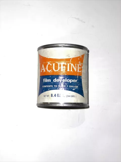 Desarrollador de películas Acufine para hacer 1 galón lata vintage sellada