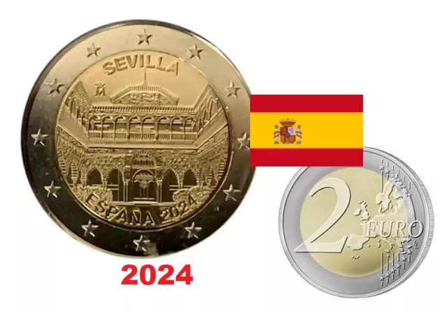 2 €   ESPAGNE   COMMEMORATIVE   2024   1  X  PIECE  SEVILLE     2024  disponible