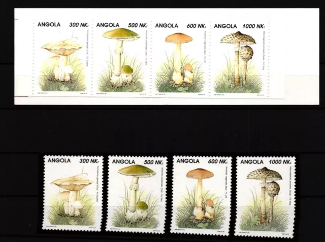 Angola 945-948 mint brand booklet / mushrooms #HQ335