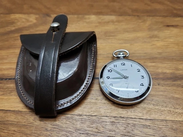 Vintage Art Deco French LATOR Hand Wind Pocket Watch  17 Jewel France Nos
