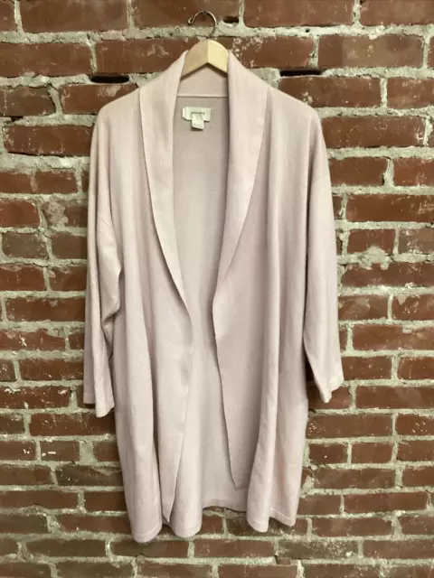 Nordstrom Lingerie Womens Pink 100% Cashmere Cardigan Size M/L No belt