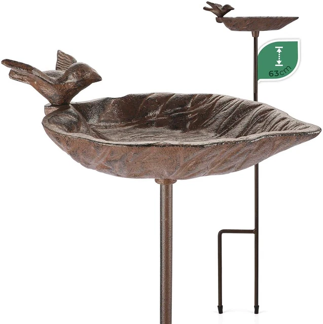 I Vogeltränke Stehend Vogeltränke Garten Auf Stab  Höhe 63cm I Vogelbad