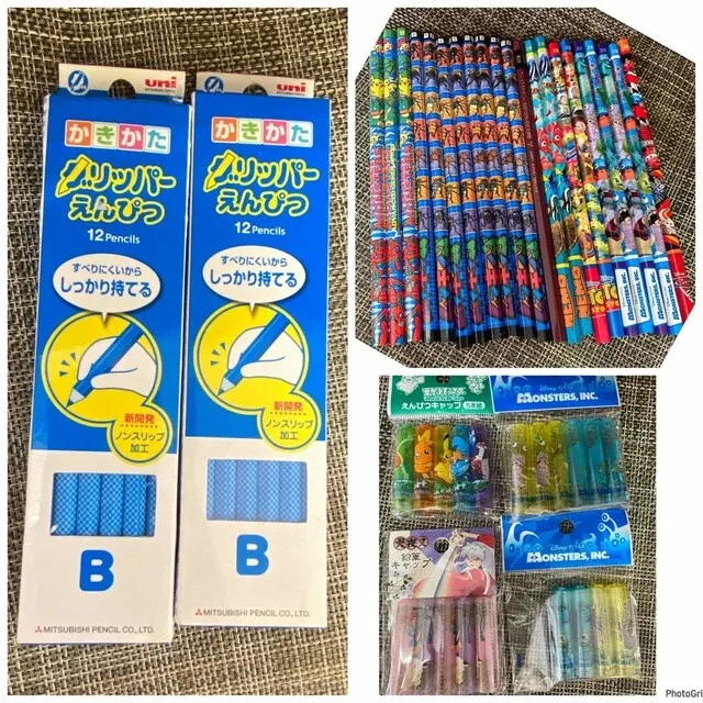 Uni Gripper Pencils Dozen Other Pencil Cap Set