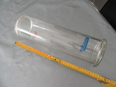 2 Medizinische Glasgefäße Kolben Zylinder Schott ua   Labor Apotheke vintage rar 3