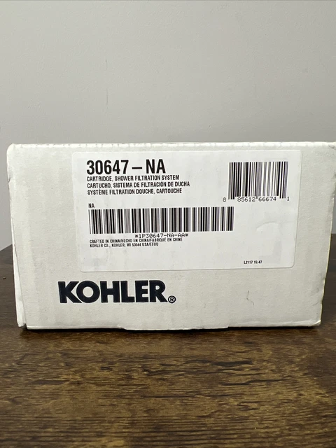 Cartucho de filtro de agua de repuesto para sistema de filtración de ducha KOHLER 30647-NA de 2 piezas