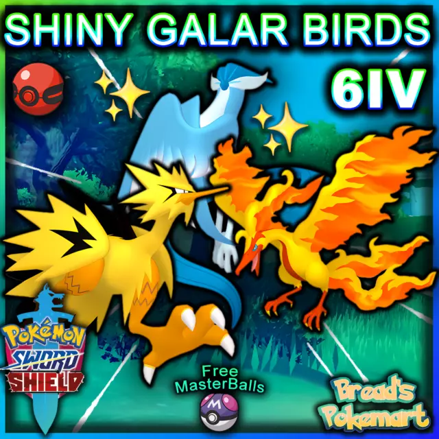 🌟Galarian Forms Pokemon Sword and Shield 6iv Shiny and Free