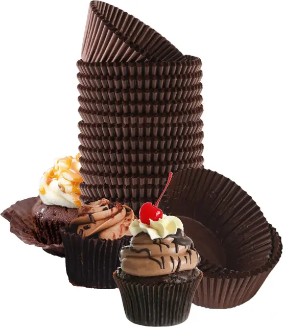 500Pcs/Lot Brown Cupcake Liners Paper Cup Cake Baking Cup Muffin Cases Cake Mold