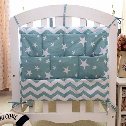 Nursery Hanging Storage Baby Cot Bed Crib Organizer Toy Diaper Pocket forNewborn