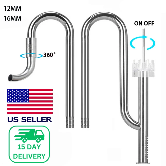 Mini Aquarium Fish Tank Filter Steel Pipes Spin Violet Skimmer Inflow Lily Tubes