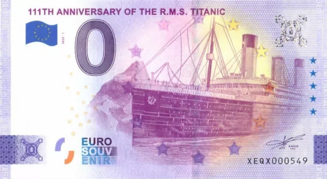 0 Euro Schein Titanic Null € Banknote - Euro Souvenir