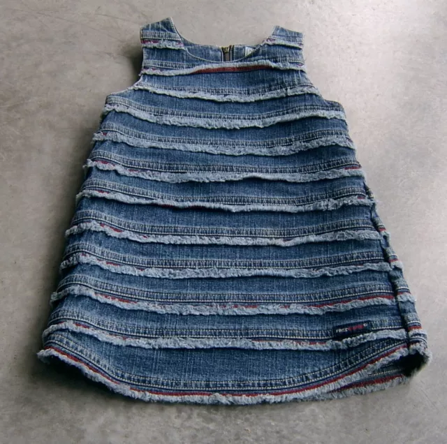 Vintage Fred Bare Girls Denim Dress Sz 3